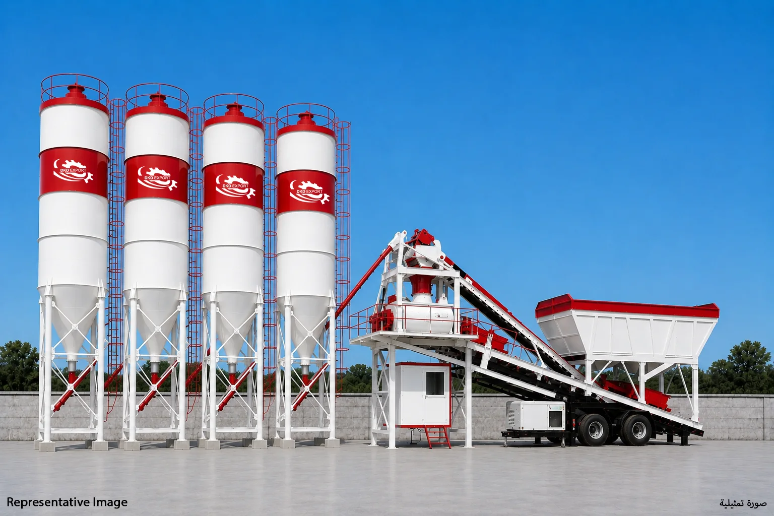 DKD 120 MBS mobile concrete batching plant