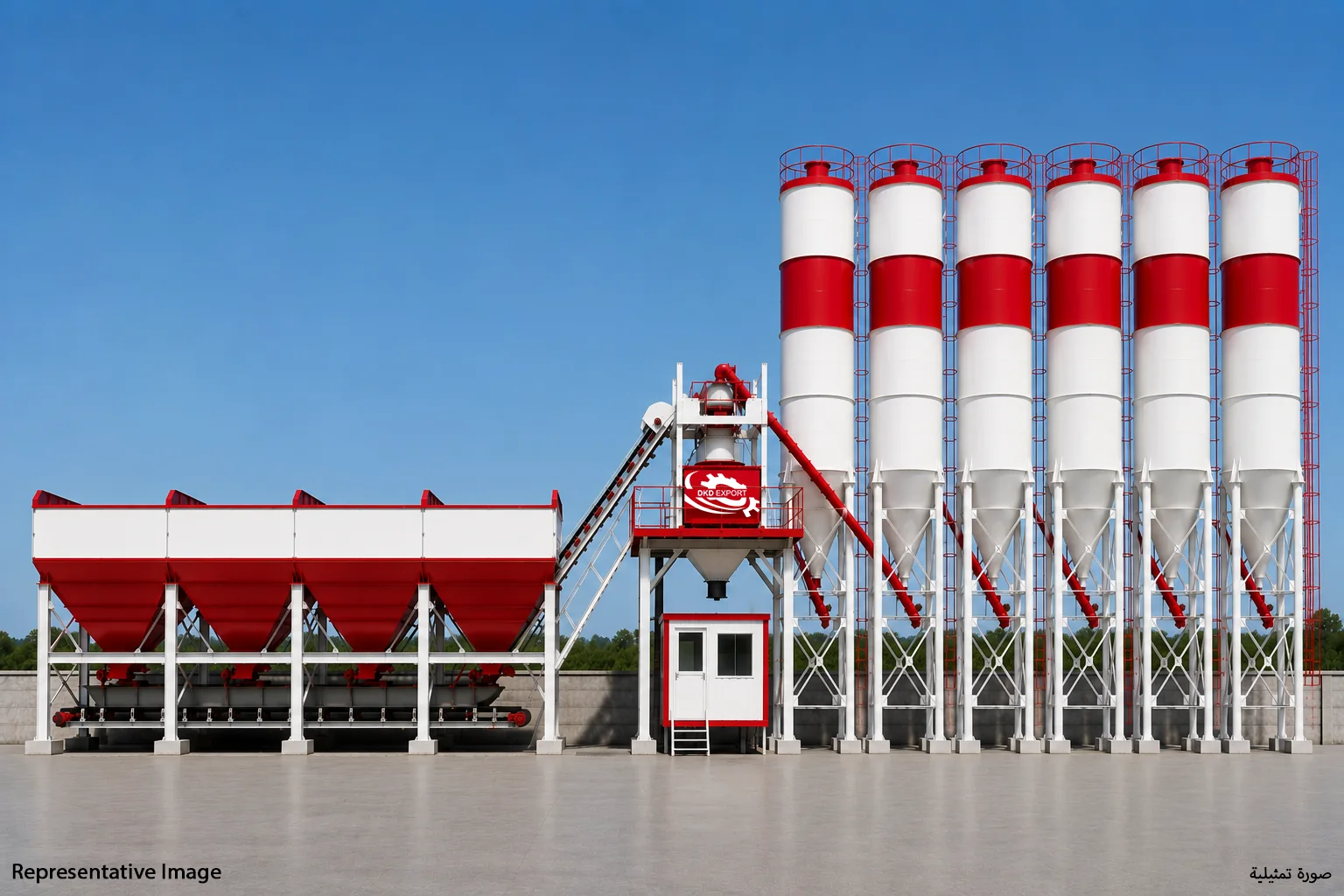 DKD 160 SB stationary concrete batching plant