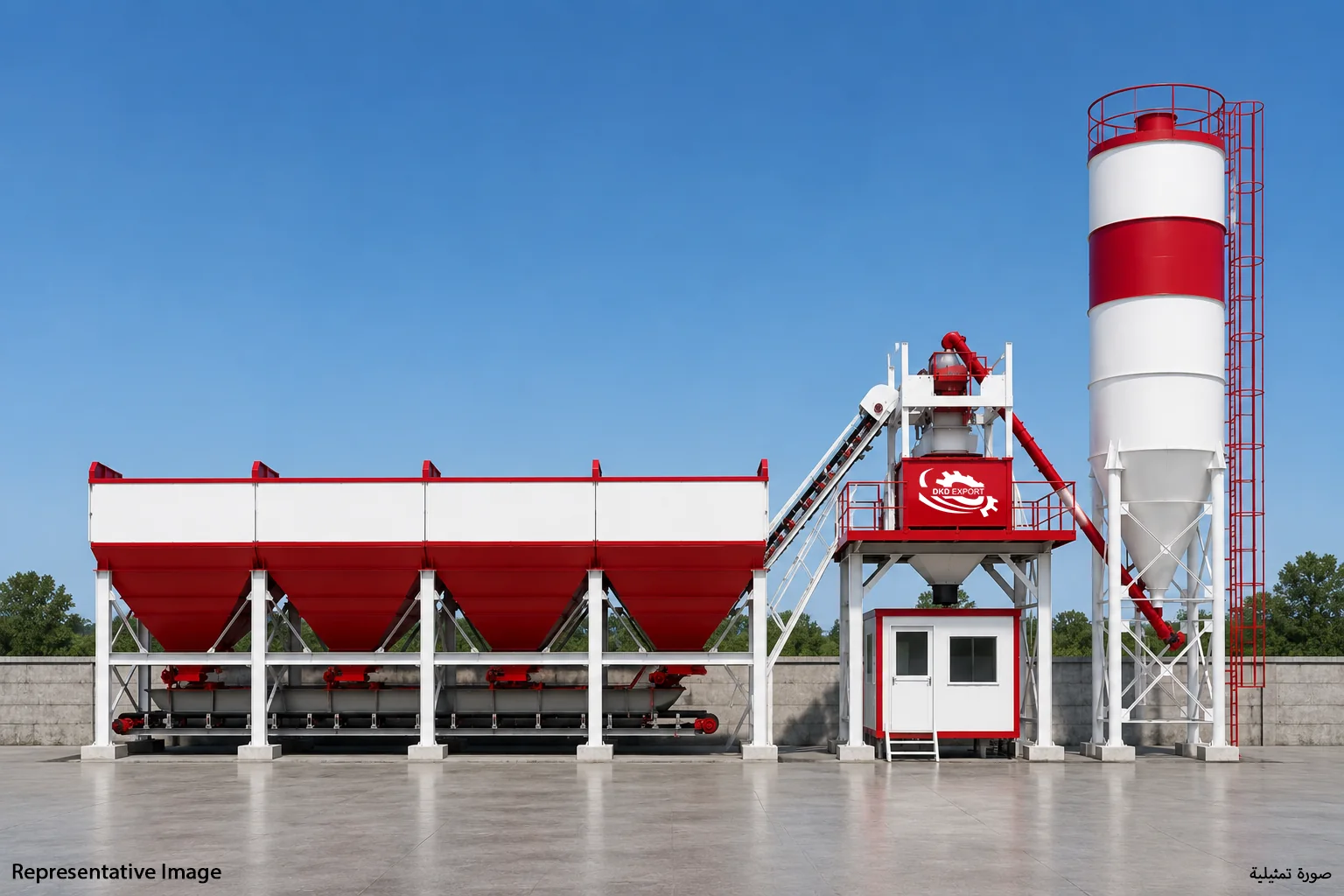 DKD 35 SB stationary concrete batching plant