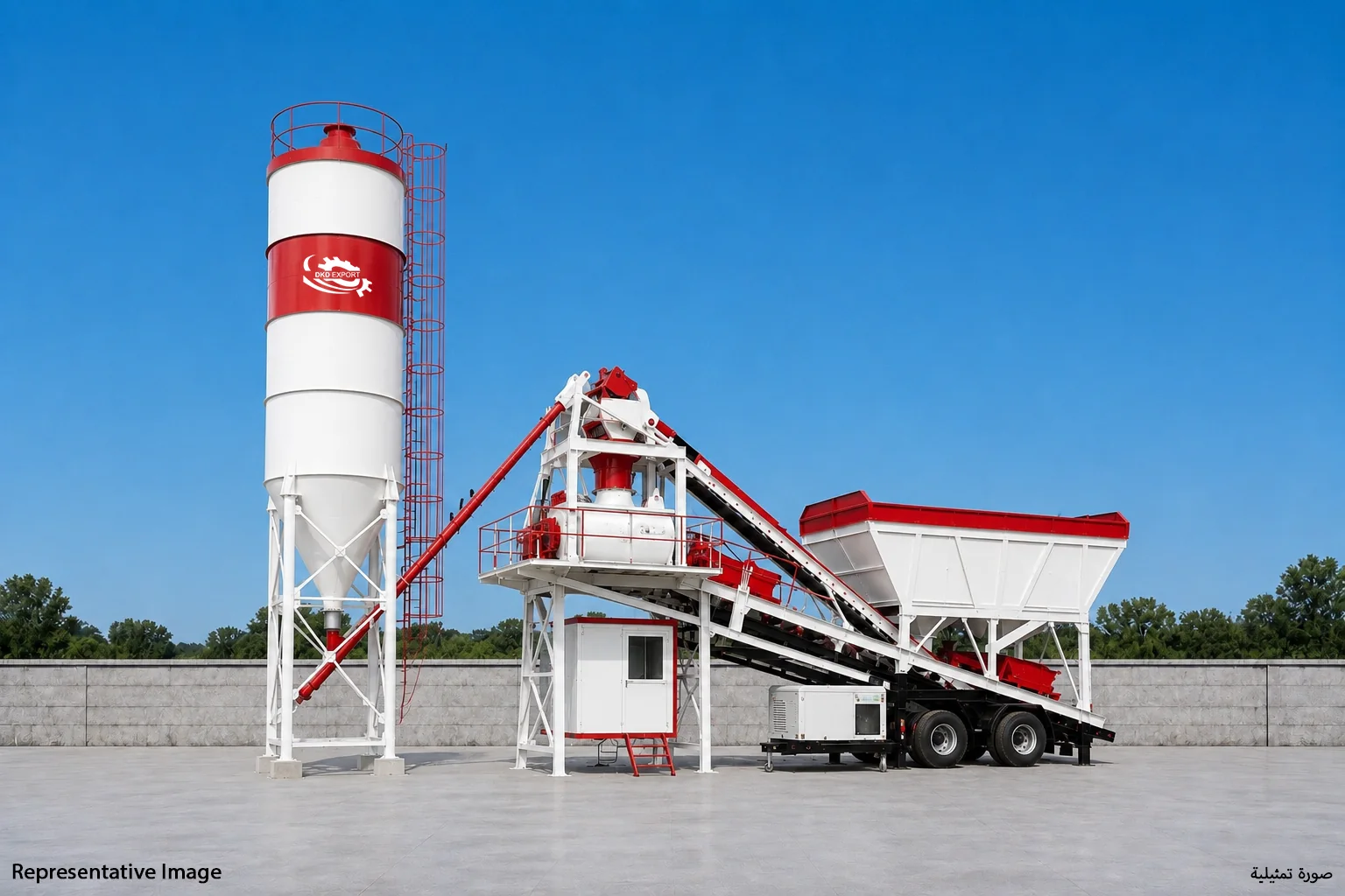DKD 60 MBS mobile concrete batching plant