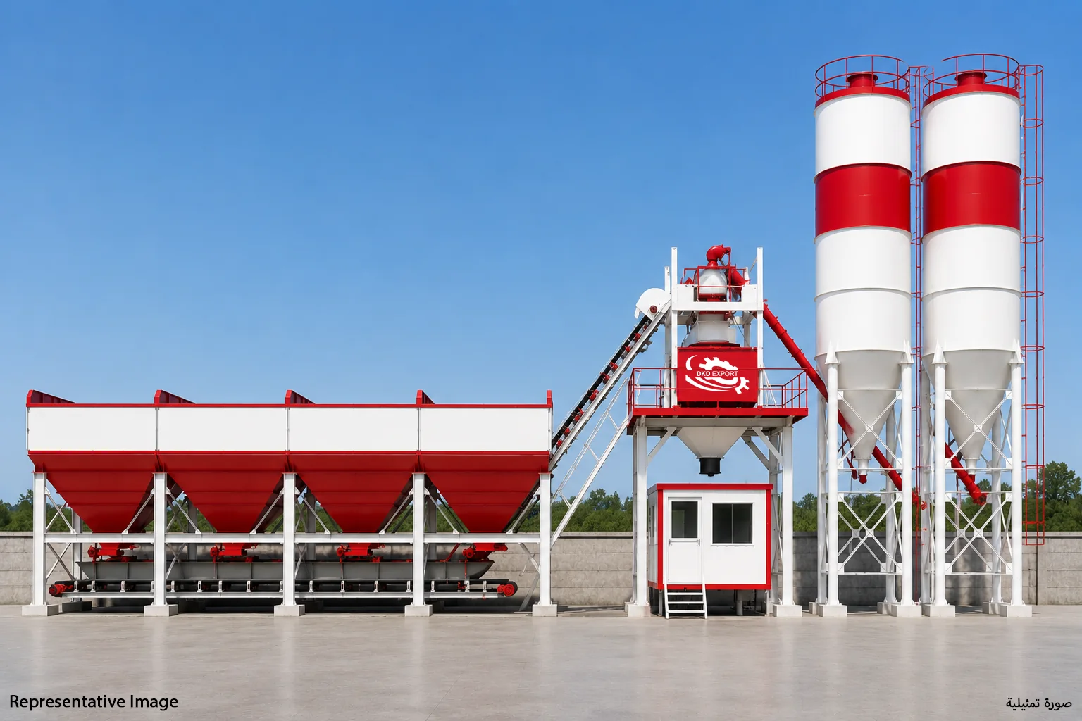 DKD 60 SB stationary concrete batching plant